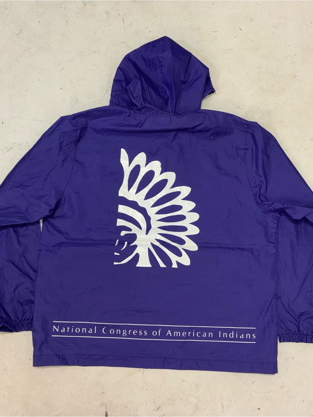 Vintage National Congress of American Indians Purple Windbreaker Jacket